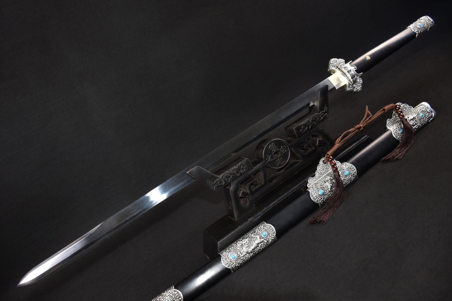 Manual Imitation silver Tang Dynasty Sword