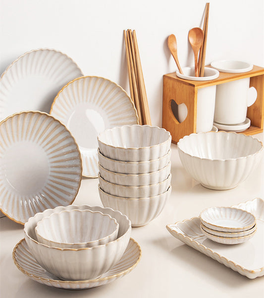 Japanese-style ceramics Rice bowl set