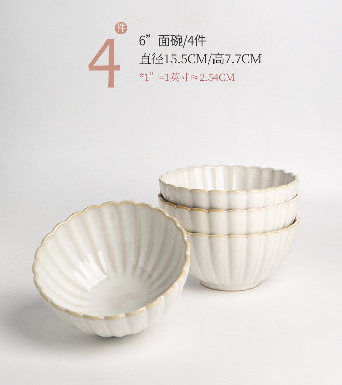 Japanese-style ceramics Rice bowl set